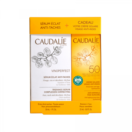 Caudalie Vinoperfect Serum + Anti- Wrinkle Sun Free Kit
