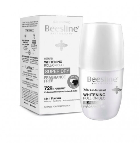 Beesline Whitening Roll On Deo Super Dry Fragrance Free