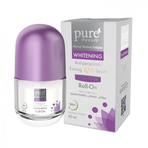 Pure Beauty Whitening Antiperspirant Firming Roll on Q 10 Serum 50ml Spring Breeze