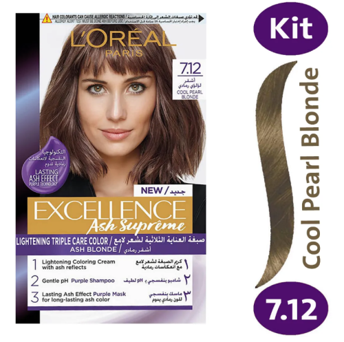L'Oreal Excellence Hair Color Ash Supreme Pearl Blonde 7.12