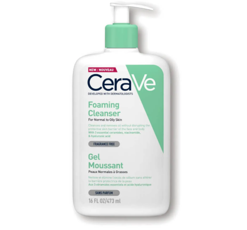Cerave Foaming Cleanser for Normal to Oily Skin with Hyaluronic Acid 473 ml