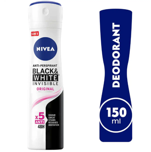 Nivea Deo Black & White Women, Spray 150Ml