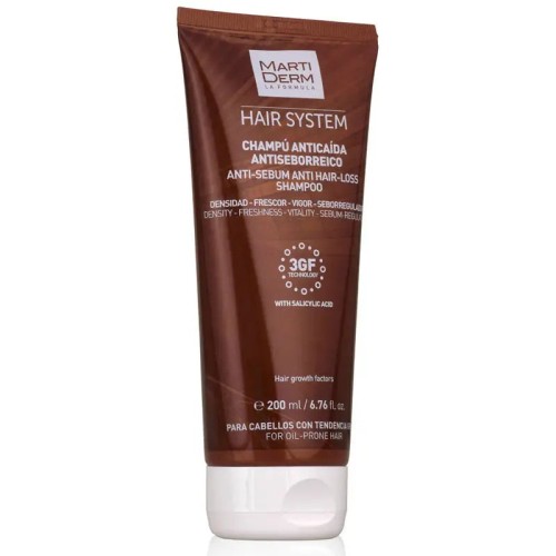 Martiderm Hair System Antisebum Anti Hair Loss Shampoo 200 Ml
