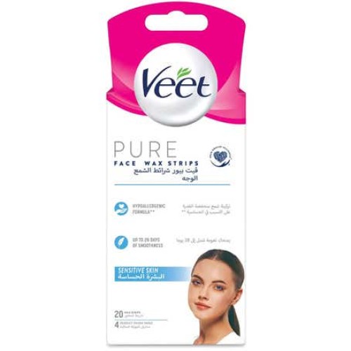 Veet Pure Cws Sensitive Face 20Pcs Treatab Saudi beauty platform
