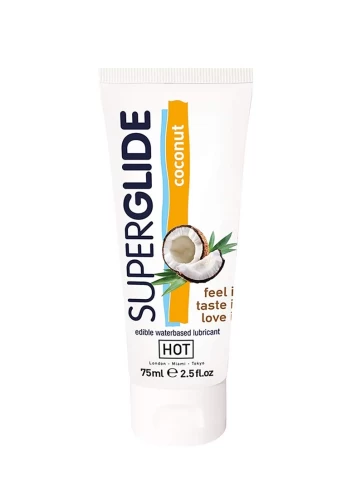 Hot Superglide edible lubricant waterbased (Coconut) 75 ml