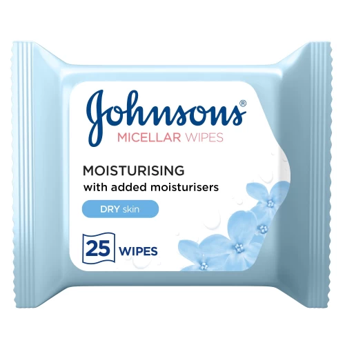 Johnson’s Cleansing And Moisturizing Wipes For Dry Skin - 25 Pieces