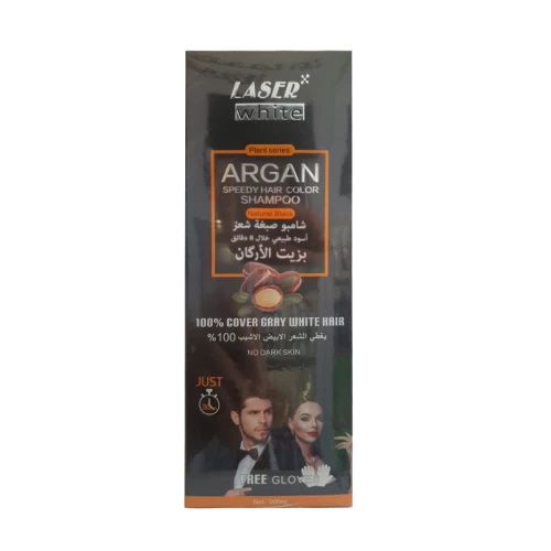 Laser White Argan Shampoo Natural Black 200ml