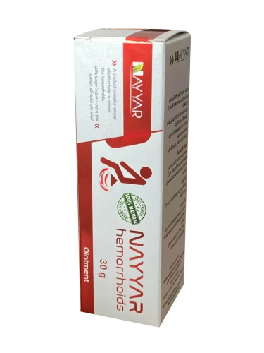 Nayyar Ointment Relieves Hemorrhoid Pain, Natural Ingredients 30 Mg