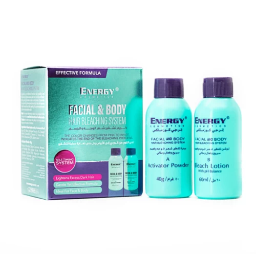 Energy Cosmetics Facial and Body Hair Bleaching Cream