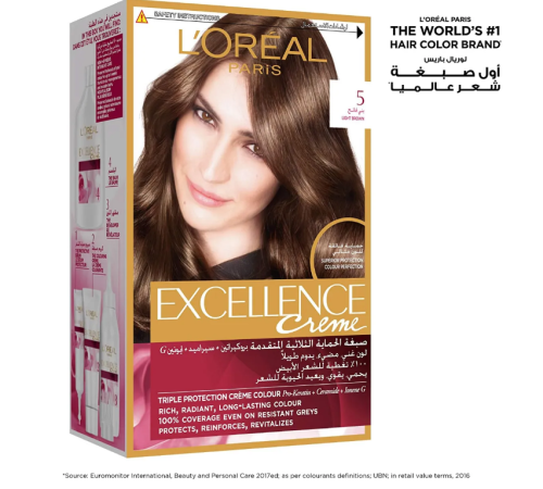 L'Oreal Excellence Hair Color Natural Light Brown 5
