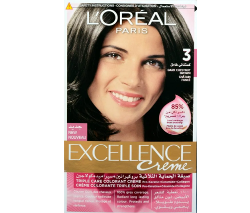 L'Oreal Excellence Hair Color Natural Dark Brown 3 L'Oreal