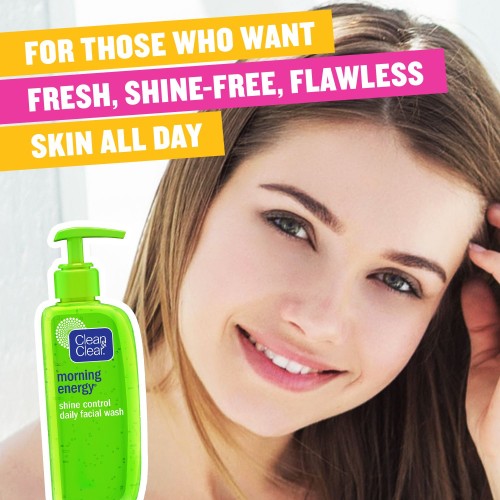 Clean & Clear, Daily Facial Wash, Morning Energy, Shine Control, 150ml